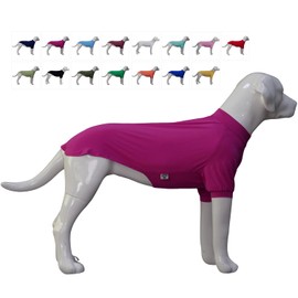 LoveLongLong Spring Summer Cooling Dog T-Shirt with UV Protection and Moisture-Wicking Fabric Blank Color Purplish red M