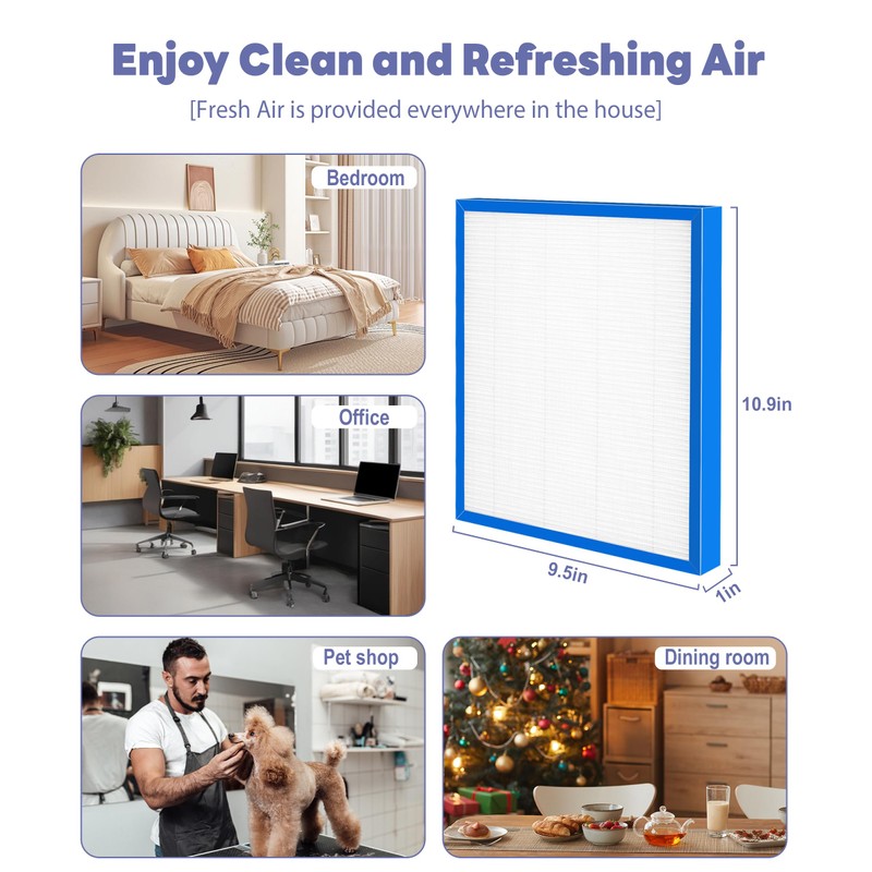 Popurure AF-10FL Replacement Filter Compatible with HoMedics Air Purifier AF-10