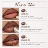 Domality 3PCS Lip Combo Set, Brown Matte Lip Liner, Plumping