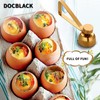 DOCBLACK Stainless Steel Egg Cracker Topper Set with Egg Separator