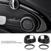 4pcs Carbon Fiber Style Door Midrange Speaker Cover Trims for