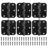 KOLET Ball Bearing Door Hinges, 3.5 Inches Black Door Hinges,