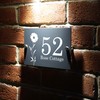 Badgemaster Modern Anthracite House Number Sign Plaque Stainless Steel Standoffs
