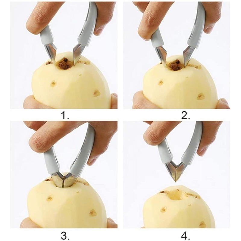 2 Pack Strawberry Huller Stem Remover Tomato Pineapple Corer Kitchen