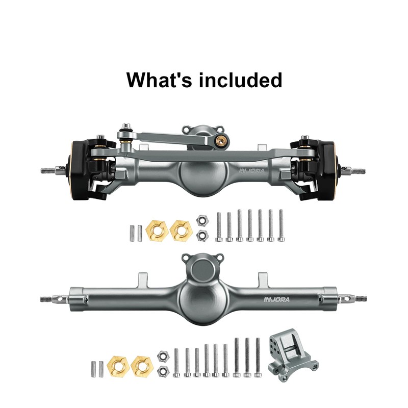 INJORA +4mm Planet Axles with Double Joint Shafts & Brass