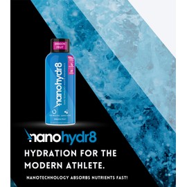 Nanohydr8 Workout Energy Drink with Nanotechnology for Fast Hydration and Electrolyte Recovery, 4 Ounce Shooter, Dragon Fruit 12 Pack