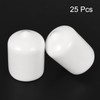 sourcing map 25pcs Rubber End Caps 17mm ID Vinyl Round