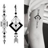 Oottati 8 Sheets Arm Temporary Tattoos Arrow Heartbeat Moon Sun