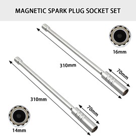 Ortviai Spark Plug Wrench Set, Spark Plug Wrench 14 mm and Spark Plug Wrench 16 mm, 3/8 Inch Spark Plug Socket, Spark Plug Disassembly Tool, Glow Plug Tool, Special Tool for Cars