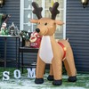 HOMCOM 6ft Christmas Inflatables Outdoor Decorations Reindeer, Blow-Up Yard Christmas
