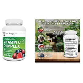 Dr Berg 100% Natural Vitamin C Complex Clean Ingredients, 60 Chewable Wafers