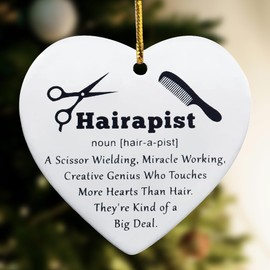 Christmas Ornament for Hairdresser Gifts for Daughter Sister Hair Stylist Appreciation Thank You Gifts for Best Friend Hairstylist Christmas Birthday Gifts for Women Men Retirement Gifts for Barbers