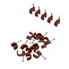 Brown Round Cable Clips 6mm- 50 Pieces