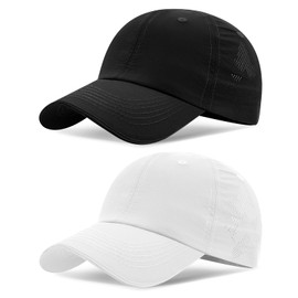 TAGVO 2 Packs Unisex Sport Baseball Cap for Men Women, Quick Dry Folding Lightweight Anti-UV Running Sun Hat, Breathable Adjustable Outdoor Golf Caps, Ideal Hats for Fishing Hiking Cycling Tennis