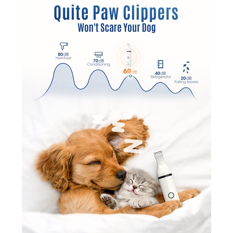 oneisall Dog Clippers with Double Blades,Cordless Small Pet Hair Grooming