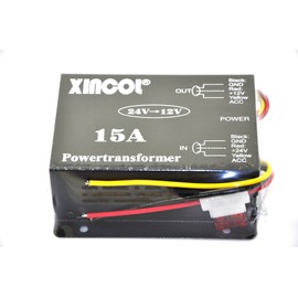 XINCOL 15A 180W Truck Car Power Supply DC 24V to 12V Buck Converter Voltage Reducer Step-Down Transformer with Full Protections Inside Memory Line and Inline Fuse