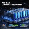 Poafamx Rechargeable Aquarium Pond Air Pump, Quiet 15W Oxygen Aerator