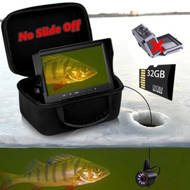 FishPRO Underwater Fishing Camera 7'' 1200TVL DVR-32GB w/Bracket [No Slide-Off] Ice Fishing Camera Underwater w/12pcs IR+12pcs LED, Portable Fish Finder for Lake Kayak Ice Fishing, 20m/65ft