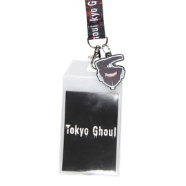 Tokyo Ghoul Lanyard Ken Kaneki Mask ID Holder with Mask Rubber Charm