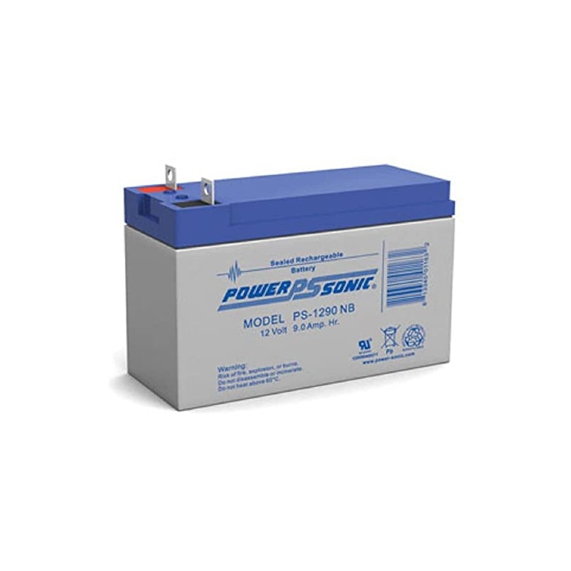 Power Sonic PS1290NB 12v 9ah Sealed Lead Acid Battery Nb