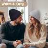 AGLIFEFY Winter Beanie Knit Cuffed Silk Lining Hats Warm Warm