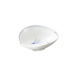 Yamashita Kogei 906614559 Sashimi Dish, Fish Painting Oval Shape, 6.4 x 5.3 x 2.1 inches (16.3 x 13.6 x 5.3 cm)