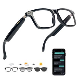 loangyunfone Ai Translation Smart Glasses with Chat GPT, Bluetooth 5.3 for Men Women with 150 Language & Accents, Color-Change Lens Clear Headphone with Speaker Sunglasses for Travel Meeting Trade Business