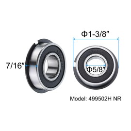 sourcing map 2pcs 499502H NR Deep Groove Ball Bearings 5/8 x 1-3/8 x 7/16 Inch Chrome Steel Bearing Double Sealed ABEC3 ZV2 Bearings