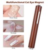 Heclia 4 Pcs Professional Cat Eye Nail Art Kit 3-in-1