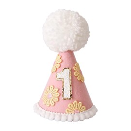 Heyiminy Daisy First Birthday Keepsake Crown, Decorative Photo Prop & Party Table Centerpiece for Milestone Celebration