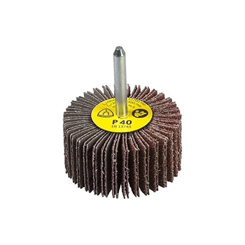 Klingspor 12844 "KM 613" Grit 60 Abrasive Mop, Brown/Silver, 30
