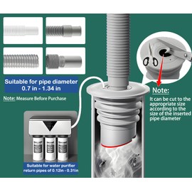 Washing Machine Drain Hose Seal.Floor Drain Plug Sewer Pipe Seal Sealing Cover. Sink Drain Pipe Silicone Seal,Wash Basin Drain Pipe Seal. 1.77in -1.96in [M (45-50mm)]