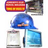NIFTY CLIPS PENCIL HOLDERS 10 WHITE ADHESIVE CLIPS carpenter plumber
