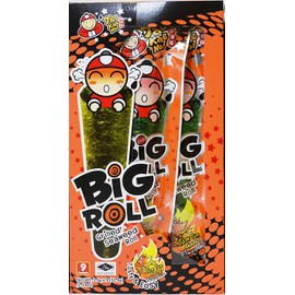 Tao Kae Noi Big Roll Grilled Seaweed Roll 9 Packets Per Box - 2 Boxes (Tom Yum Goong Flavour)