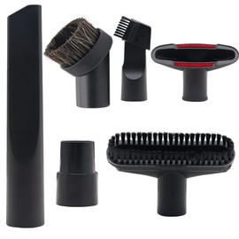 6 Pcs Vacuum Attachments 1 1/4" Vacuum Cleaner Attachments - 1 1/4 inch (32 mm) & 1 3/8 inch (35 mm) Vacuum Hose Adapter, 1 1/4 inch Vacuum Cleaner Accessories Brush Kit