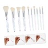 Baluue Complete 10 Piece Makeup Brush Set Crystal Handle Fiber