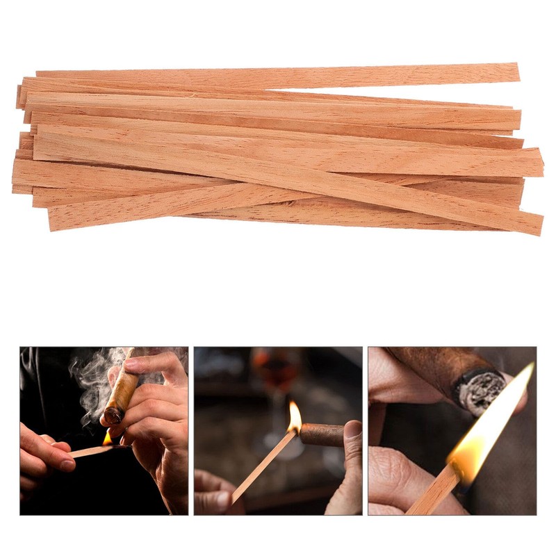 NOLITOY 20pcs Spanish Cedar Planks, Wood Cedar Spills Strips Sticks