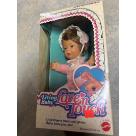Mattel 1981 MATTEL LOVE'N TOUCH 14" TALL LIVING BABY DOLL NEW IN DAMAGED BOX #3888