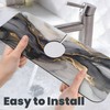 Faucet Draining Mat For Kitchen Sink, Black And Gold Marble