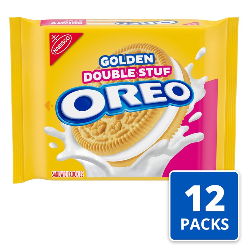 OREO Double Stuf Golden Sandwich Cookies, 12 - 14.03 oz