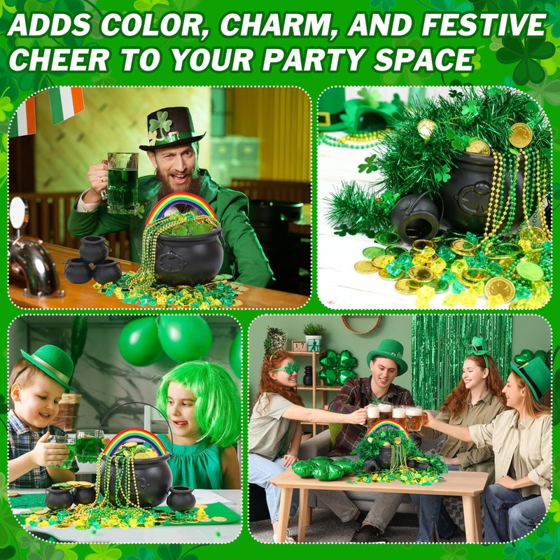 Seifar 329 Pcs St. Patrick's Day Cauldron Kettle Set, Shamrock