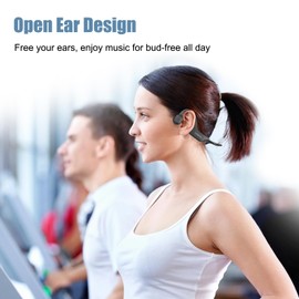 LOBKIN Knochenschall Kopfhörer Bluetooth,Open Ear Kopfhörer Kabellos Bone Conduction Headphones,Sportkopfhörer Kopfhörer für Fitness Radfahren Fahren Laufen