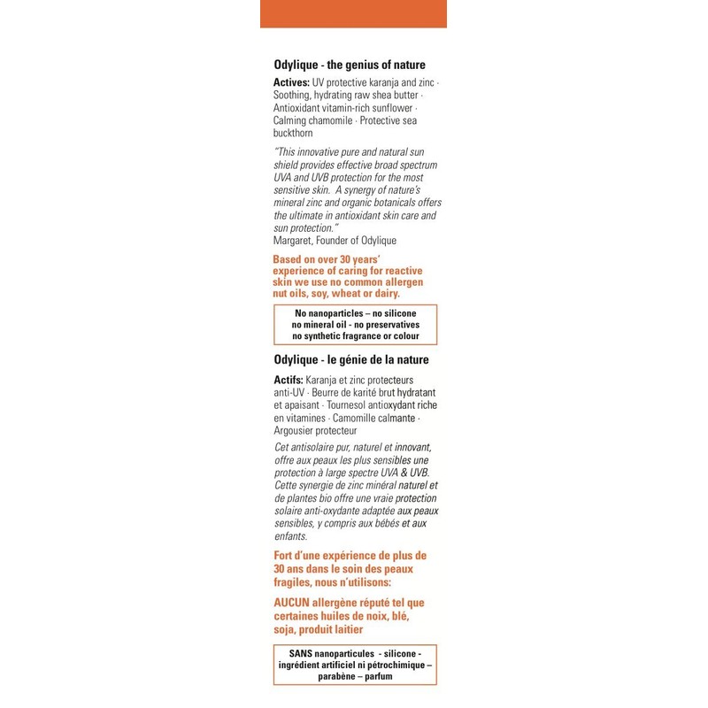 Odylique Natural Sunscreen SPF30 50ml | Vegan & Cruelty-Free |