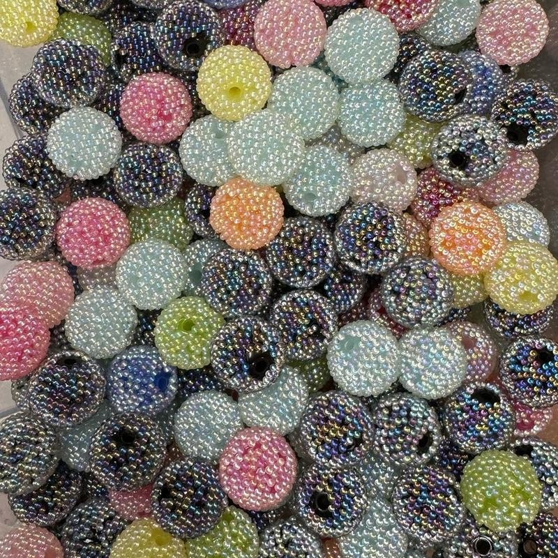 100ct Wholesale Bead Bags for Pen:_14mm Raspberry