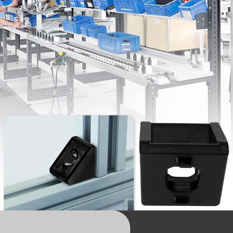 LT Easiyl 25pcs Extruded Aluminum Profile Black Aluminum Profile Corner