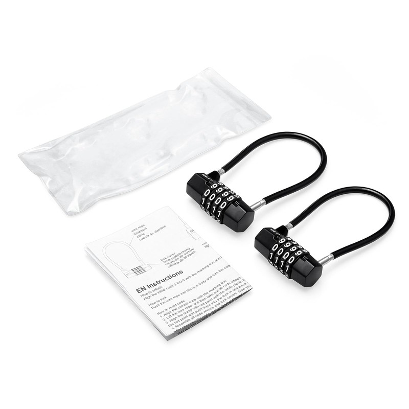 Ankilo 2 Pack 4 Digit Combination Padlock, 3.54 inch Outdoor