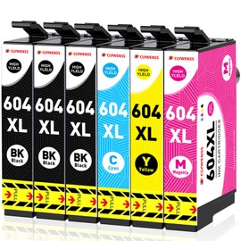 Clywenss 6-Pack 604XL Printer Cartridges Compatible with Epson 604 XL Cartridges for Expression Home XP-3200 XP-4200 XP-2205 XP-3205 XP-4205 XP-2200 XP3200 WorkForce WF-2930 WF-2935 WF-2950 DWF (3BK,