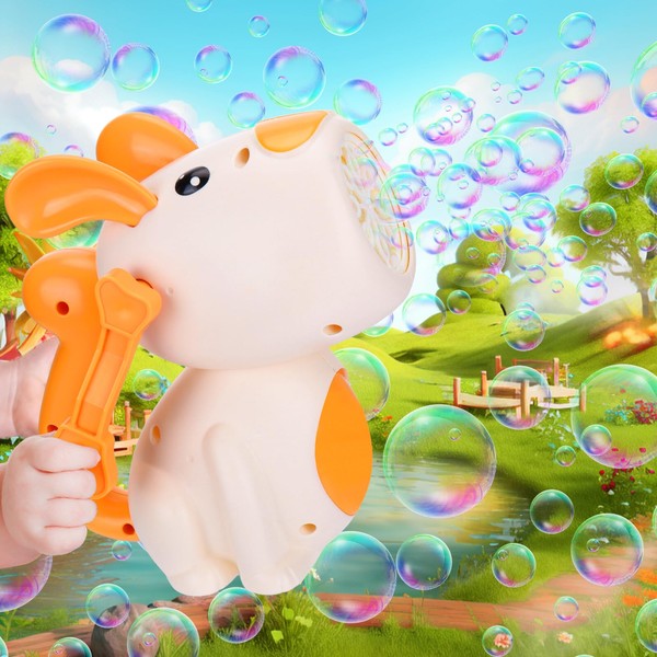 Vodolo Hand Crank Bubble Machine,Bubble Blower for Kids Ages 3-8,Toddlers