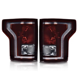 PIT66 Tail Lights Assembly Compatible With Ford F150 2015-2017 Smoky Lens Rear Lights Brake Lamps Drive & Passenger Side 【FL3Z13405A-PFM, FO2800239, FL3Z13404A-PFM, FO2801239 】