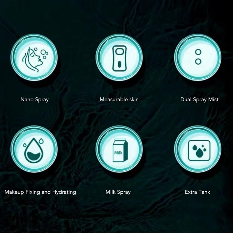 Double Headed Nano Facial Steamer Moisturizing Hydrating Face Sprayer With